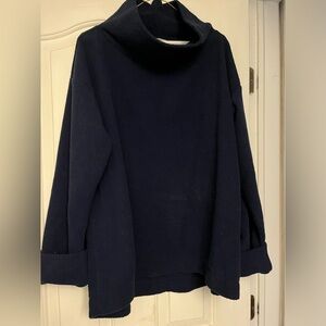 LOFT Sherpa teddy cowl neck pullover top